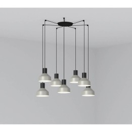Lámpara colgante Faro Kombo Gris Ø200 1X E27 7L 