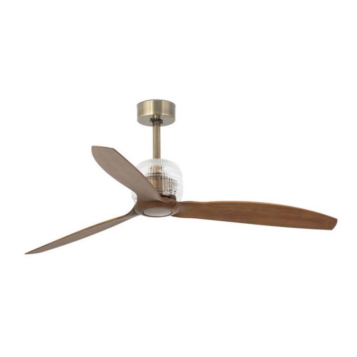 Ventiladores de Techo con luz Faro Deco Fan Ø1280 Mm Oro Viejo 3 Palas S/R 