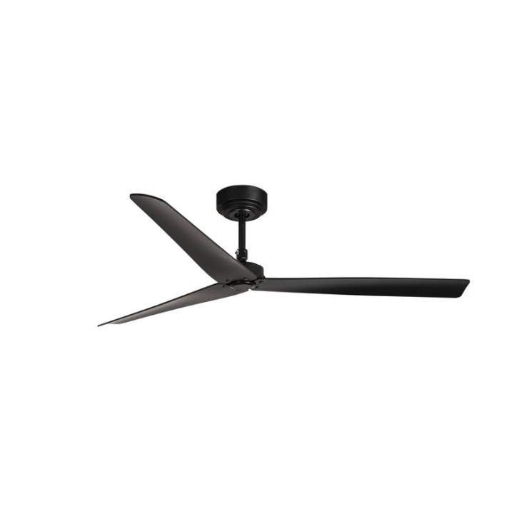 Ventiladores de Techo Faro Milos Ø1320Mm Negro 3 Palas Plywood S/R 