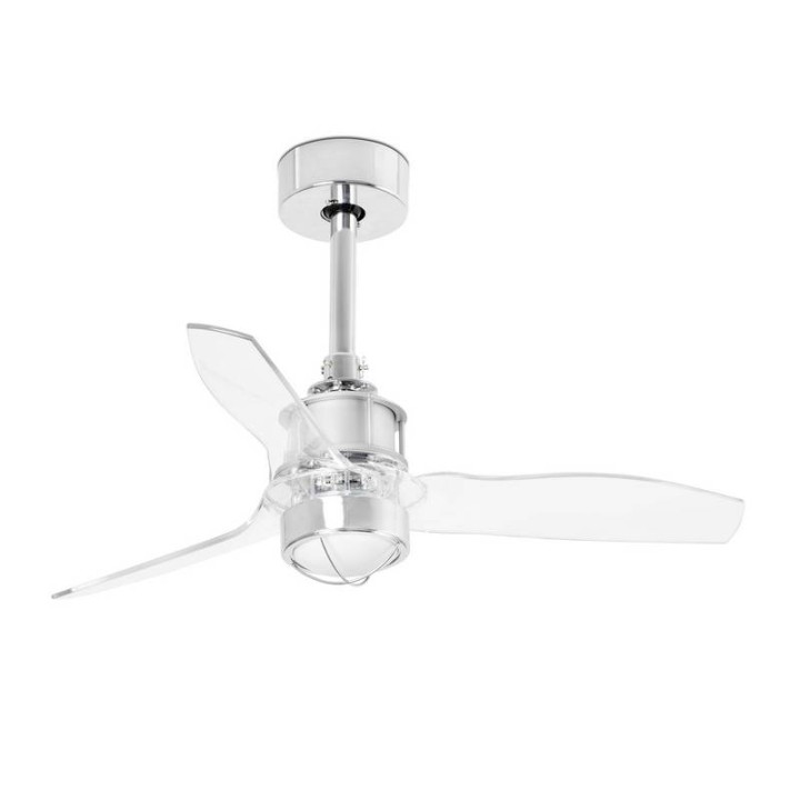 Ventiladores de Techo con luz Faro Justfan Xs Ø810Mm Cromo Palas Trans 17W 3000K S/R 