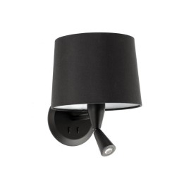 Apliques Faro Conga Apl. Lector Negro P.E27 Ø215*160*Ø190 Negra 