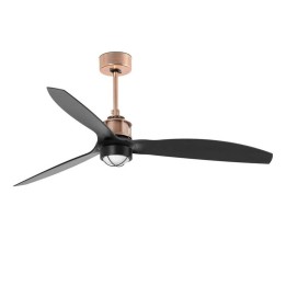 Ventiladores de Techo Faro Just Fan Ø1280Mm Cobre 3 Palas Negras 17W 3000K 