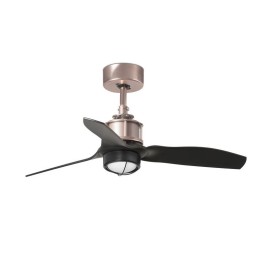 Ventiladores de Techo con luz Faro Justfan Xs Ø810Mm Cobre Palas Negras 17W 3000K S/R 