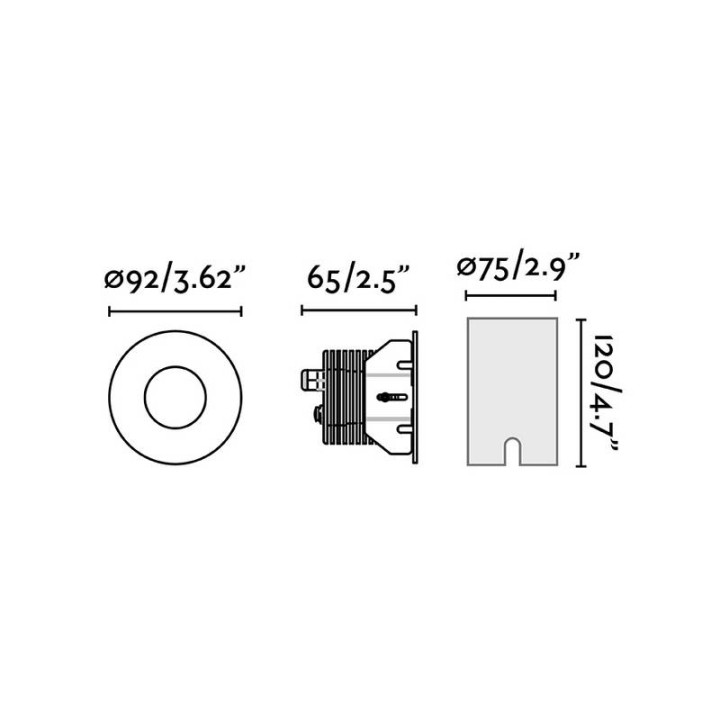 Lámparas empotrables Faro Grund 13W 350 Ma Led 36° 3000K 