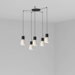 Lámpara colgante Faro Kombo Beige Ø120 1X E27 5L 