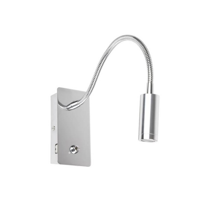 Apliques Faro Juliet Lector Con Usb Cromo Led 3W 3000K 