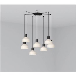 Lámpara colgante Faro Kombo Beige Ø200 1X E27 7L 