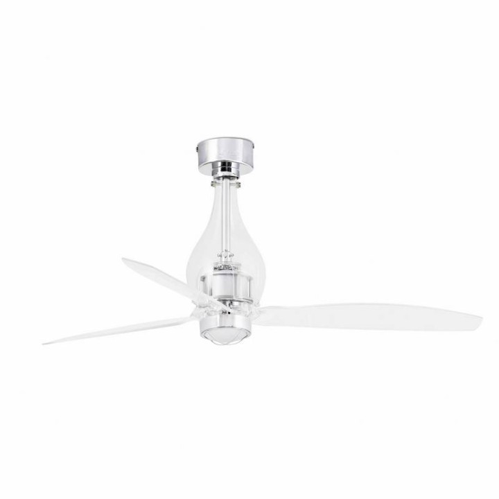Ventiladores de Techo con luz Faro Mini Eterfan Ø1280Mm Cristal Palas 17W 3000K S/R 