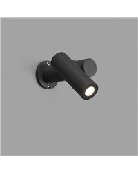 Lámparas sobremuro Faro Spy-1Gris Oscuro 6W H140 30° 