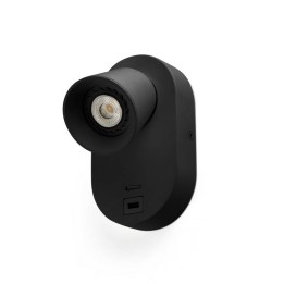 Apliques Faro Corb Negro Gu10 + Usb 