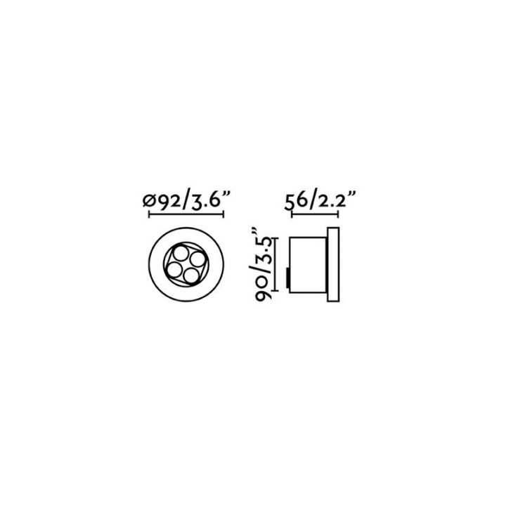 Lámparas empotrables Faro Tras-8Fijo Led 8W 3000K 13° 