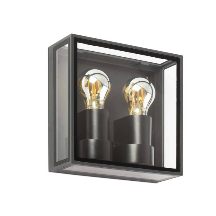 Apliques de Exterior Faro Pomo Gris Oscuro 2Xe27 