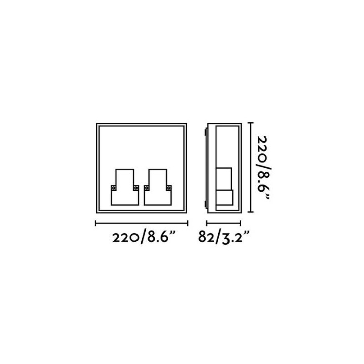 Apliques de Exterior Faro Pomo Gris Oscuro 2Xe27 