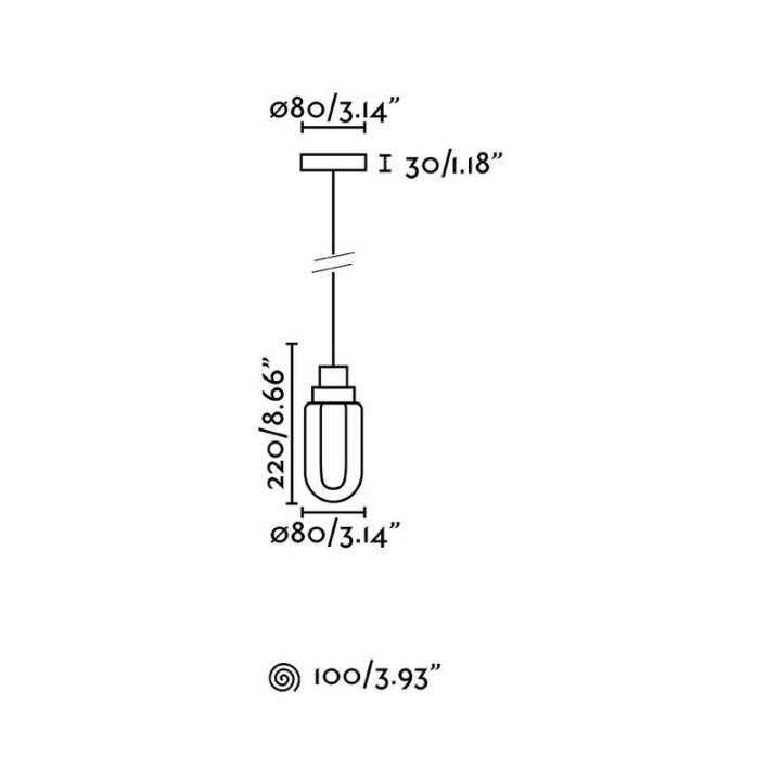 Lámpara colgante Faro Brume Metal Envejecido Led 3W 2700K 