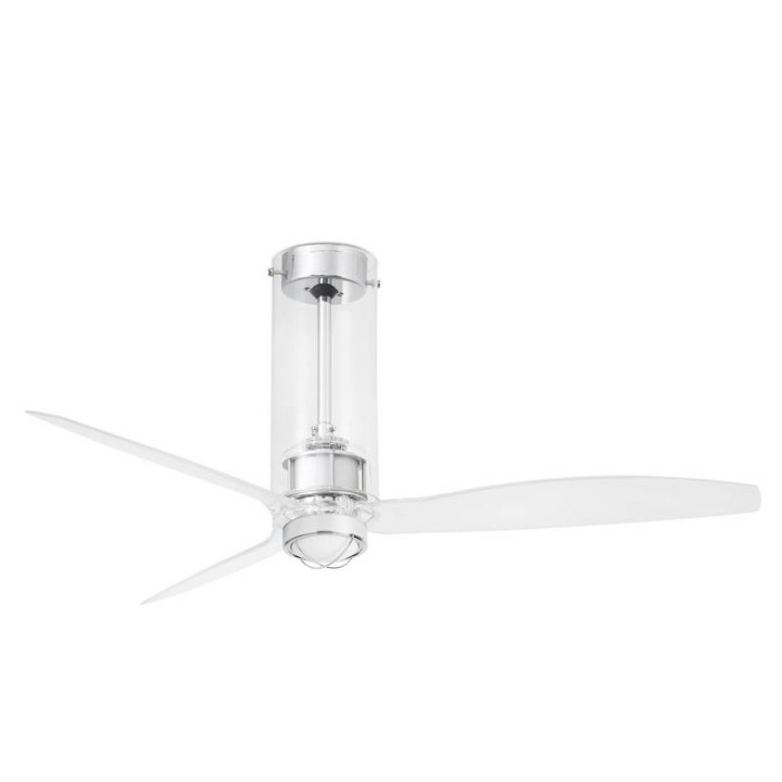 Ventiladores de Techo con luz Faro Tube Fan Ø1280Mm Cristal 3 Palas 17W 3000K S/R 