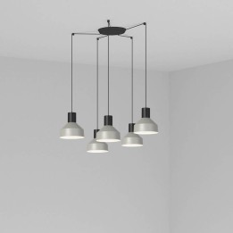 Lámpara colgante Faro Kombo Gris Ø200 1X E27 5L 