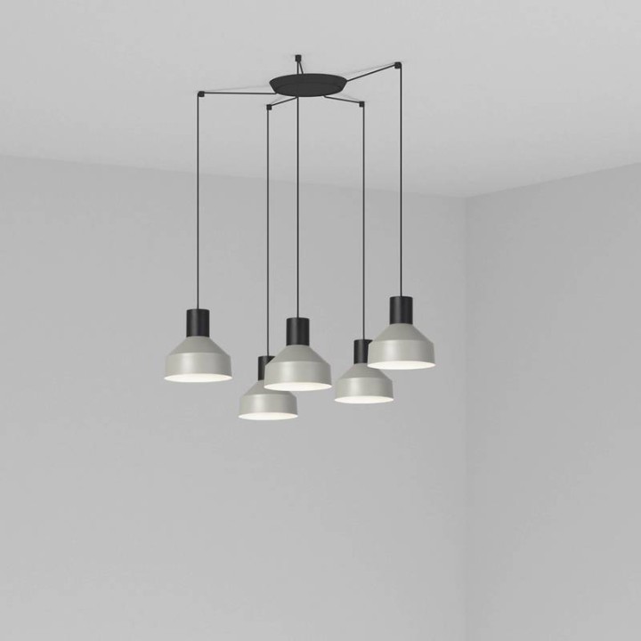 Lámpara colgante Faro Kombo Gris Ø200 1X E27 5L 