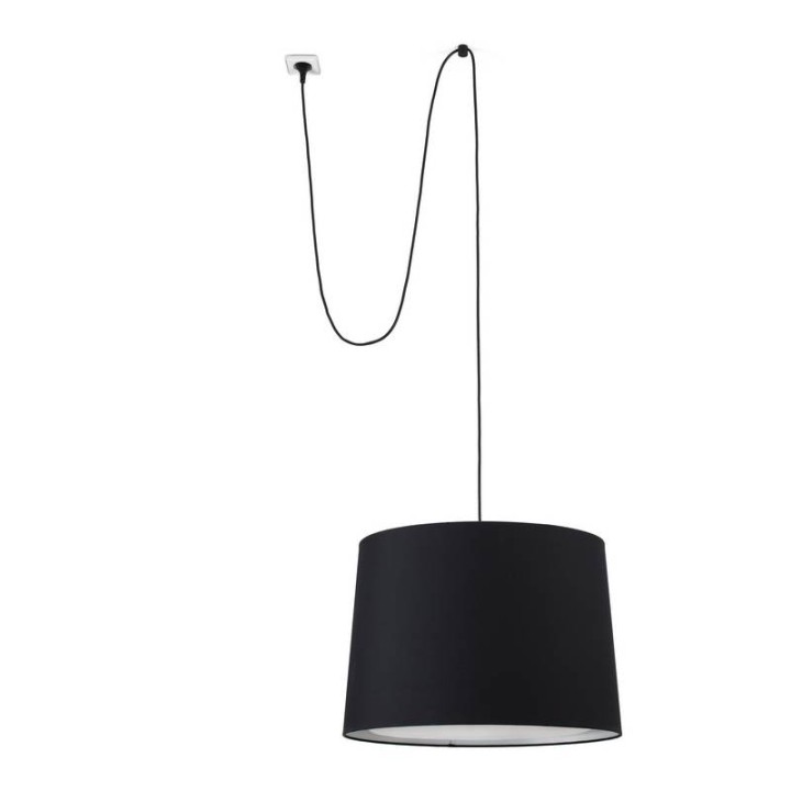 Faro Conga Colgante Clavija P. E27 Ø500*350*Ø450 Negra 