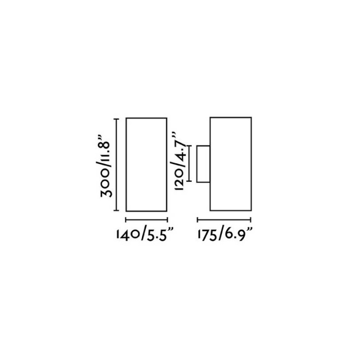 Apliques de Exterior Faro Thon-2 Gris Oscuro Led 2L 30W 3000K 18° 