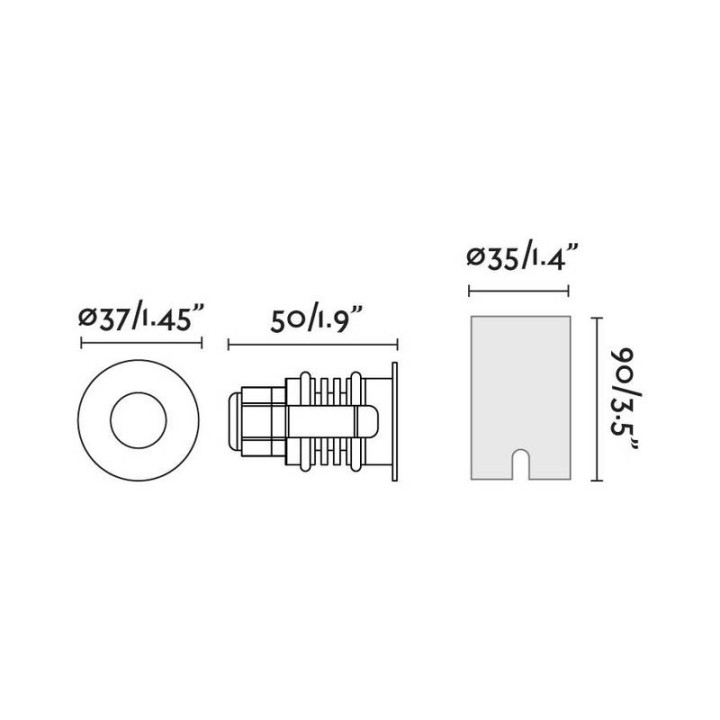 Lámparas empotrables Faro Grund 2W 700 Ma Led 15° 2700K 