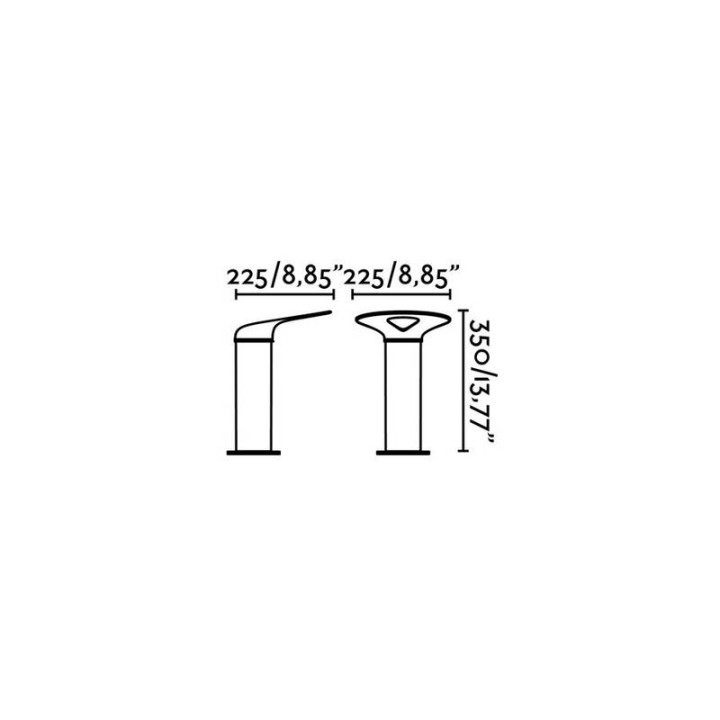 Balizas Faro Lotus Gris Oscuro H350 18W 3000K 