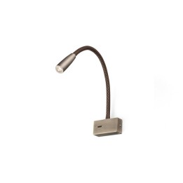 Apliques Faro Lead Lector Piel/Bronce Led 3W 3000K 