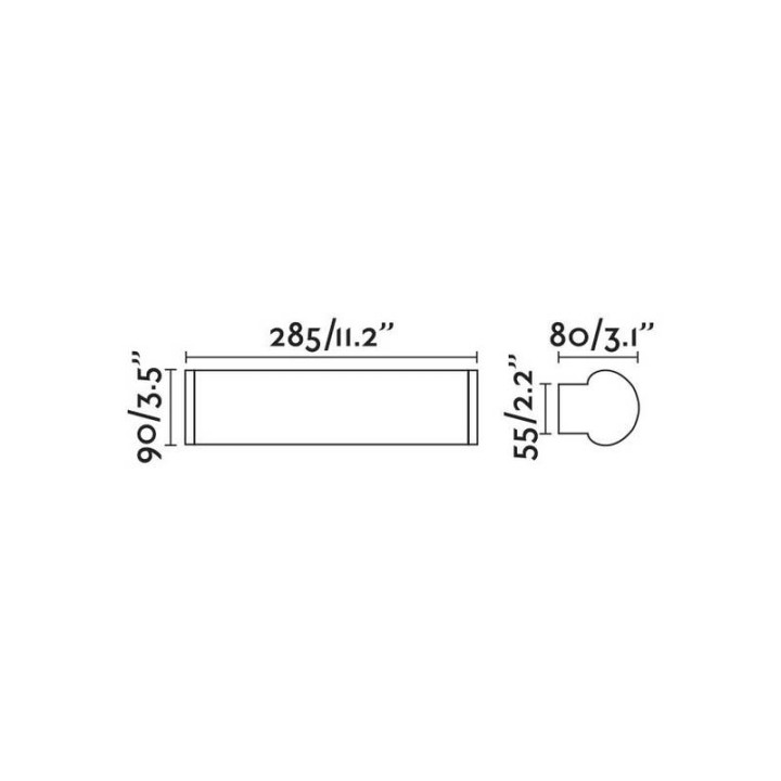 Lámpara de Baño Faro Danubio Aplique Bronce Led 9W 2700K 