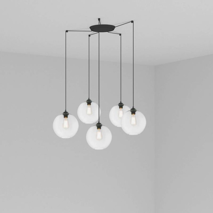 Lámpara colgante Faro Clara Transparente E27 100W 5L 