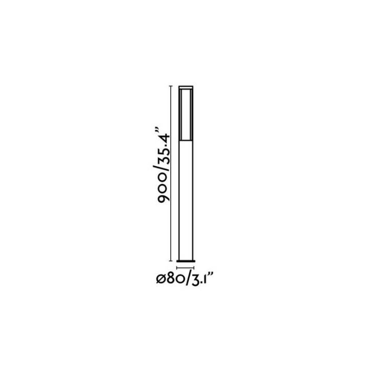 Farolas Faro Logar-2 Baliza Gris Oscuro Led 23W 3000K H90 