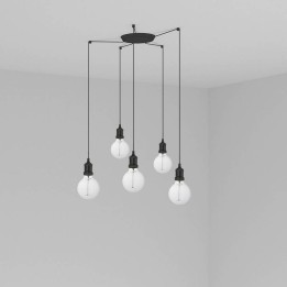 Lámparas empotrables Faro Art Colgante Negro 1Xe27 2M Cable 5L 