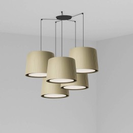 Lámpara colgante Faro Samba Negro P. Encint E27 Ø500*350*Ø450 Verde 