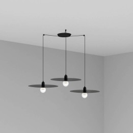 Lámpara colgante Faro Plat Negro E27 60W 3L 