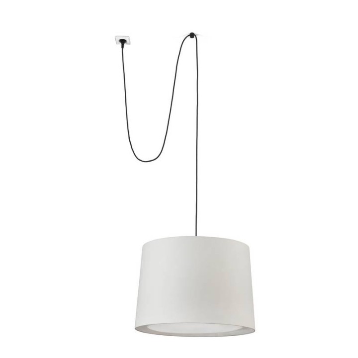 Faro Conga Colgante Clavija P. E27 Ø500*350*Ø450 Beige 