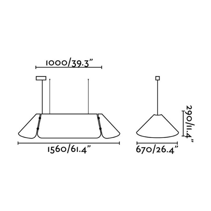 Lámpara colgante Faro Fonovia Gris 840Mm 25W 3000K 