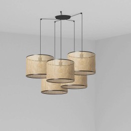 Lámpara colgante Faro Mambo Negro P. Ratan E27 Ø450*313*Ø450 5L 