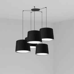 Lámpara colgante Faro Conga Negro P. E27 Ø500*350*Ø450 Negra 5L 