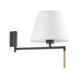 Apliques Faro Ron Gris Oscuro Pantalla Blanca 