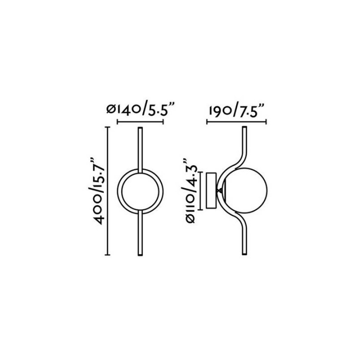 Apliques Faro Le Vita Oro Led 6W 2700K 