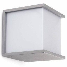 Aplique de Aluminio Iny. KUBICK para Exterior Gris E27