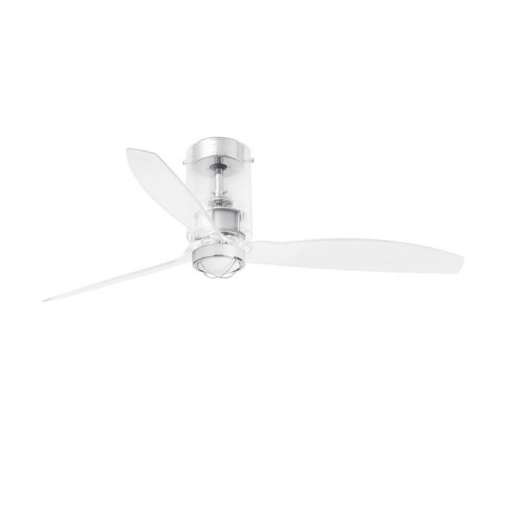 Ventiladores de Techo con luz Faro Minitubefan Ø1280Mm Cristal Trans 17W 3000K S/R 
