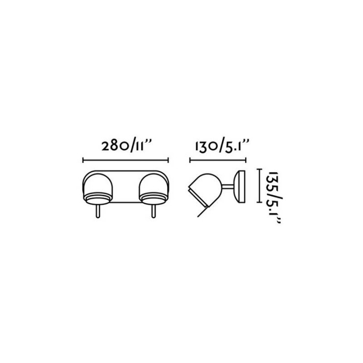 Apliques Faro Stone-2 Orientable 2 X Gu10 Led 8W 