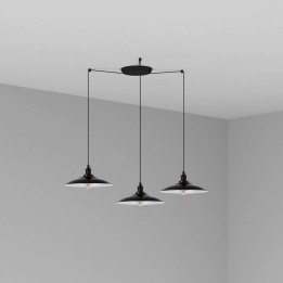 Lámpara colgante Faro Lang Negro E27 3L 
