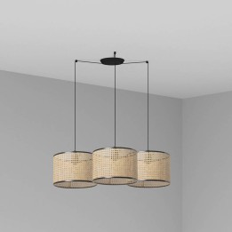 Lámpara colgante Faro Mambo Negro P. Ratan E27 Ø320*213*Ø320 3L 