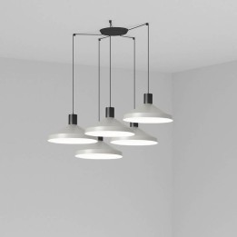Lámpara colgante Faro Kombo Gris Ø400 1X E27 5L 