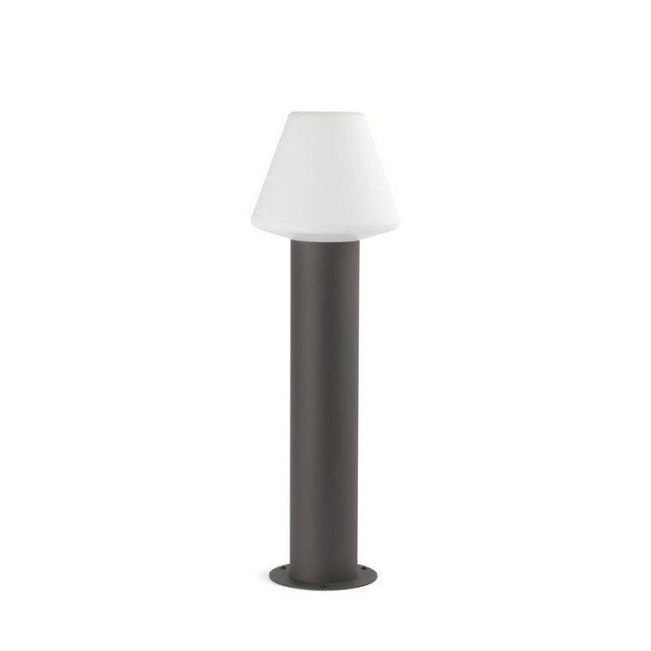 Lámparas sobremuro Faro Mistu Baliza Gris Oscuro H610 1Xe27 Max 15W 