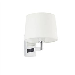 Apliques Faro Artis Cromo Pantalla Blanca 