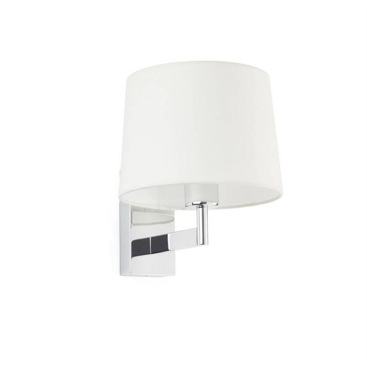 Apliques Faro Artis Cromo Pantalla Blanca 