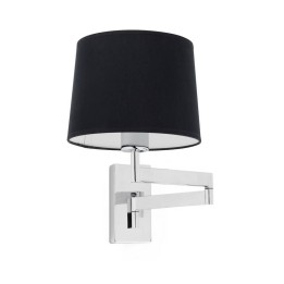 Apliques Faro Artis Articulado Cromo Pantalla Negra 
