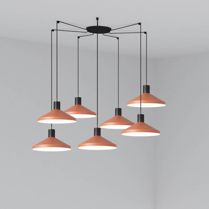 Lámpara colgante Faro Kombo Terracotta Ø400 1X E27 7L 