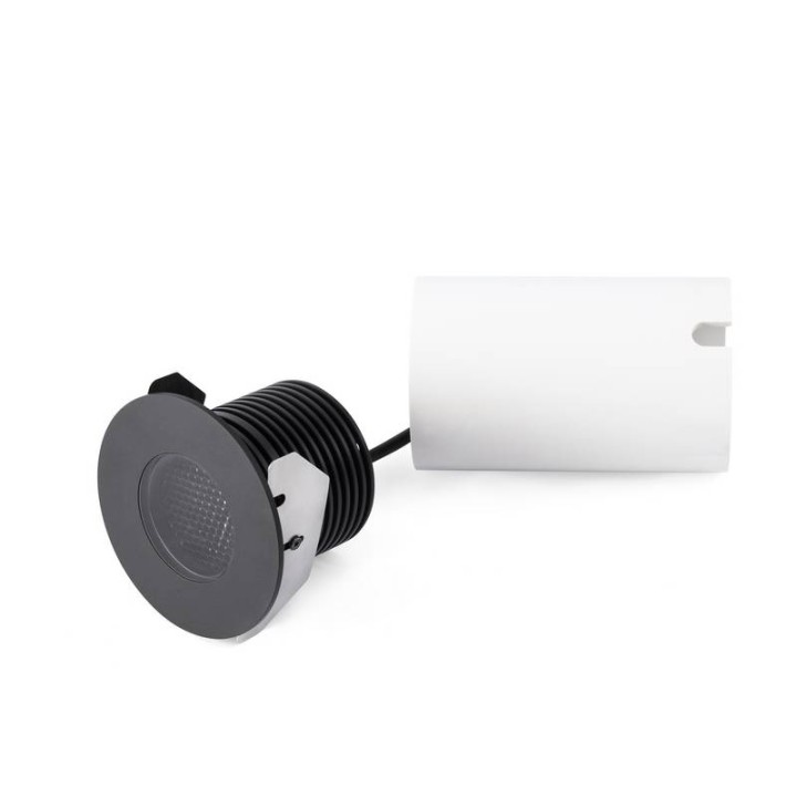 Lámparas empotrables Faro Grund Negro Anodizado 7W 350 Ma Led 36° 2700K 